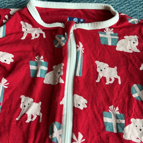 Kickee Pants 9-12 months Christmas Zip Up One Piece Puppies - Picture 9 of 16